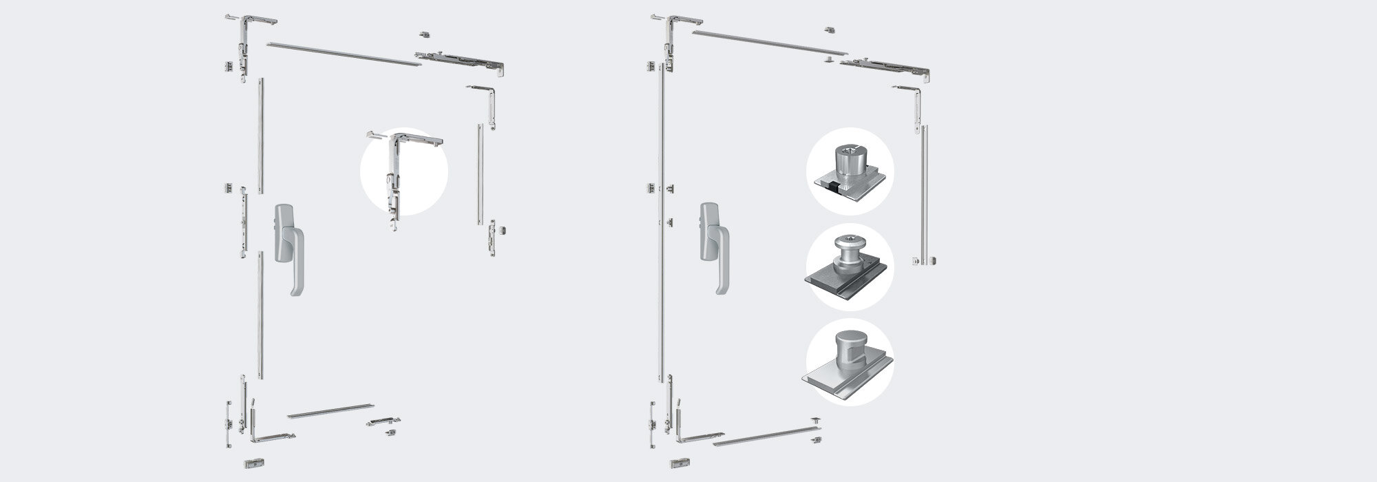 Zentralverschluss ALU-JET 06 und ALU-JET 10 Übersicht Zentralverschlussbauteile ALU-JET 06 und ALU-JET 10