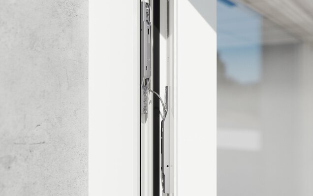 Kunststofffenster mit Auffangsicherung