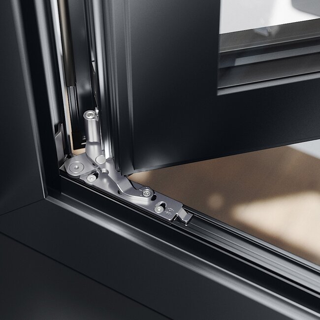 Aluminiumfenster mit Bandseite UNI-JET CC