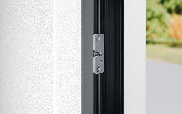 Aluminiumfenstertür mit Türschnäpper