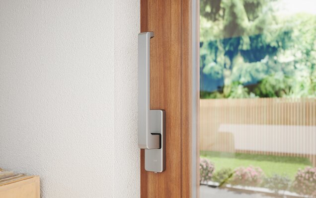 Parallelschiebekipp-Element aus Holz – Detailansicht Drehgriff DIRIGENT