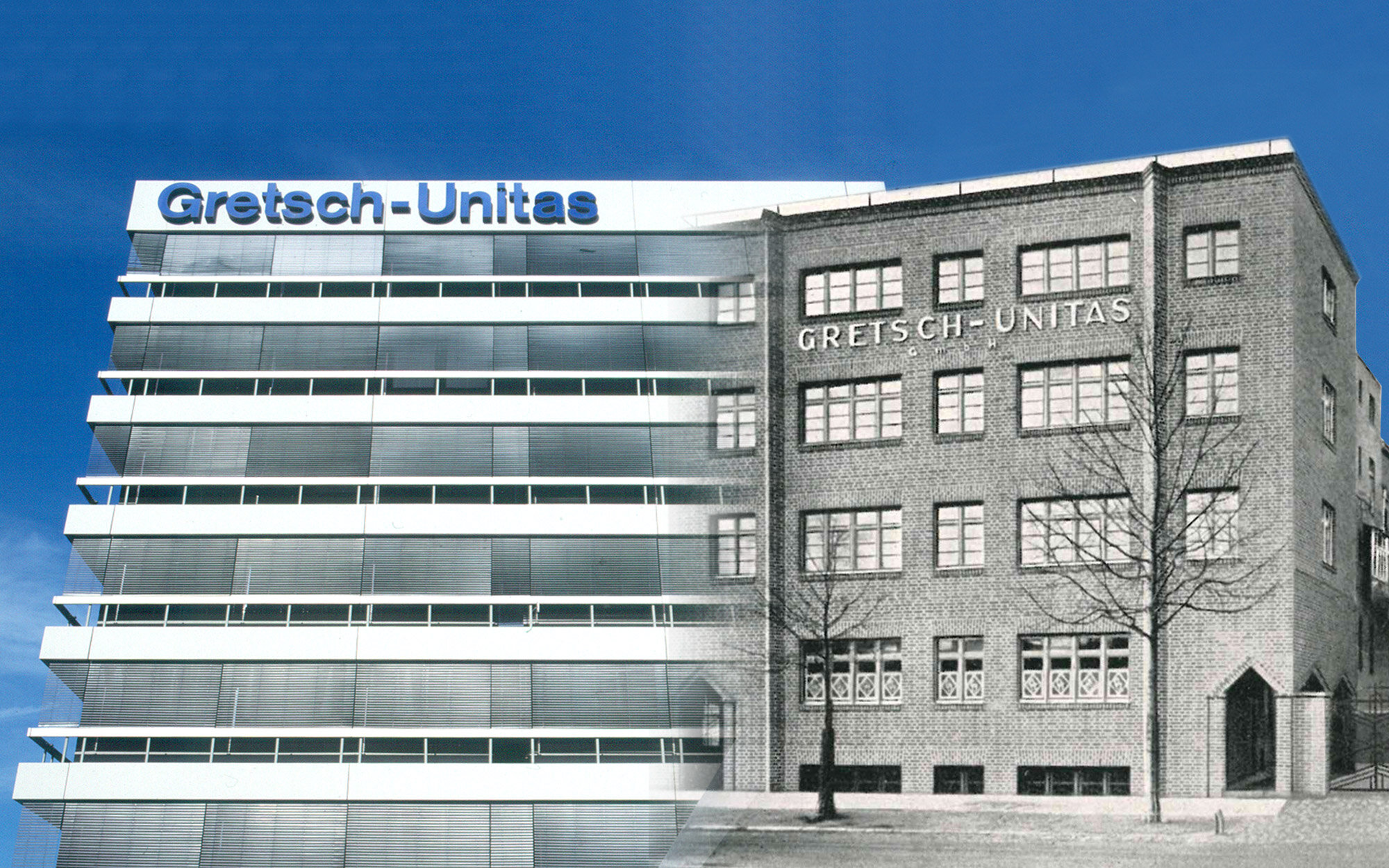 Gretsch-Unitas Firmengebäude mit moderner und historischer Fassade 