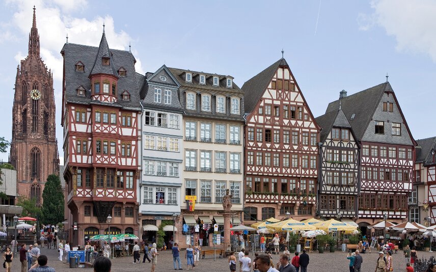 Historische Fachwerkhäuser am Römerberg Frankfurt