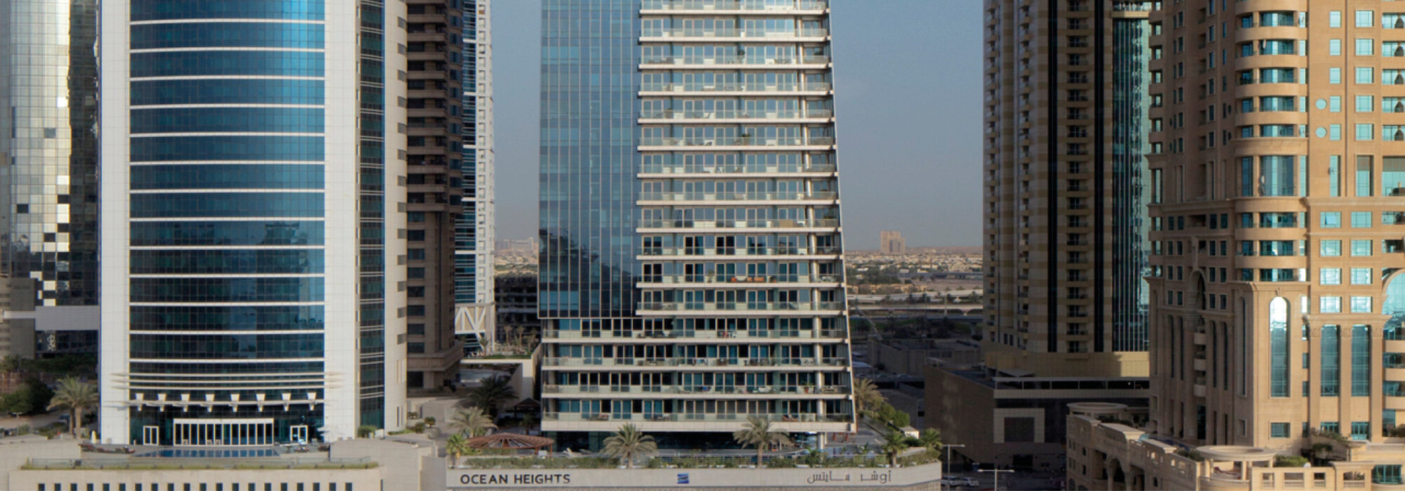 Moderne Glasfassaden Wolkenkratzer Dubai
