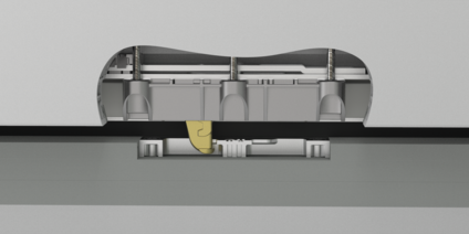 Detailansicht Zusatzverriegelung SBS bb in Kippstellung