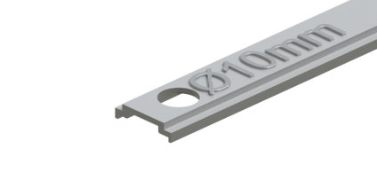 Schubstangenlochung ALU-JET 10 Zentralverschluss ALU-JET 10 – Schubstange mit Lochdurchmesser 10 mm