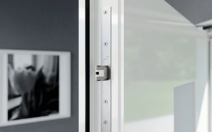 Hauseingangstür aus Kunststoff mit Verschlusssystem GU SECURY Automatic, Detailansicht Automatic-Fallenriegel